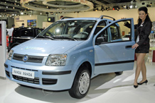 Fiat pr�sentierte den Panda Panda auf den Stand Erdgasfahrzeuge.