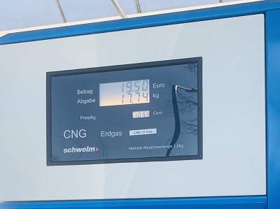 Preisstand Erdgaszapfs�ule am 11.03.2022 in Osnabr�ck